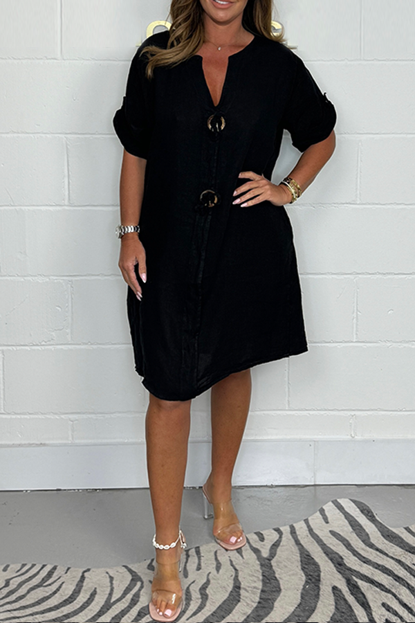 🔥Summer Promotion 50% OFF 🔥Button Up Tunic Dress