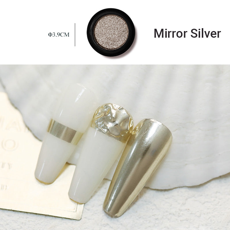 Super Bright Solid Nail Powder with Mirror Effect
