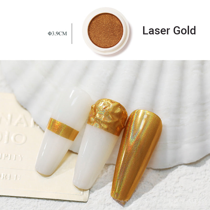 Super Bright Solid Nail Powder with Mirror Effect