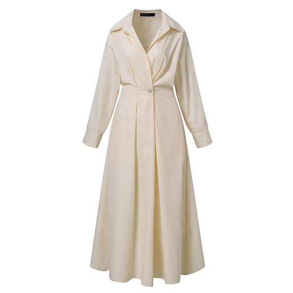 🔥Hot Sale 50% OFF💃Women's Pure Cotton Shirt Collar Dress