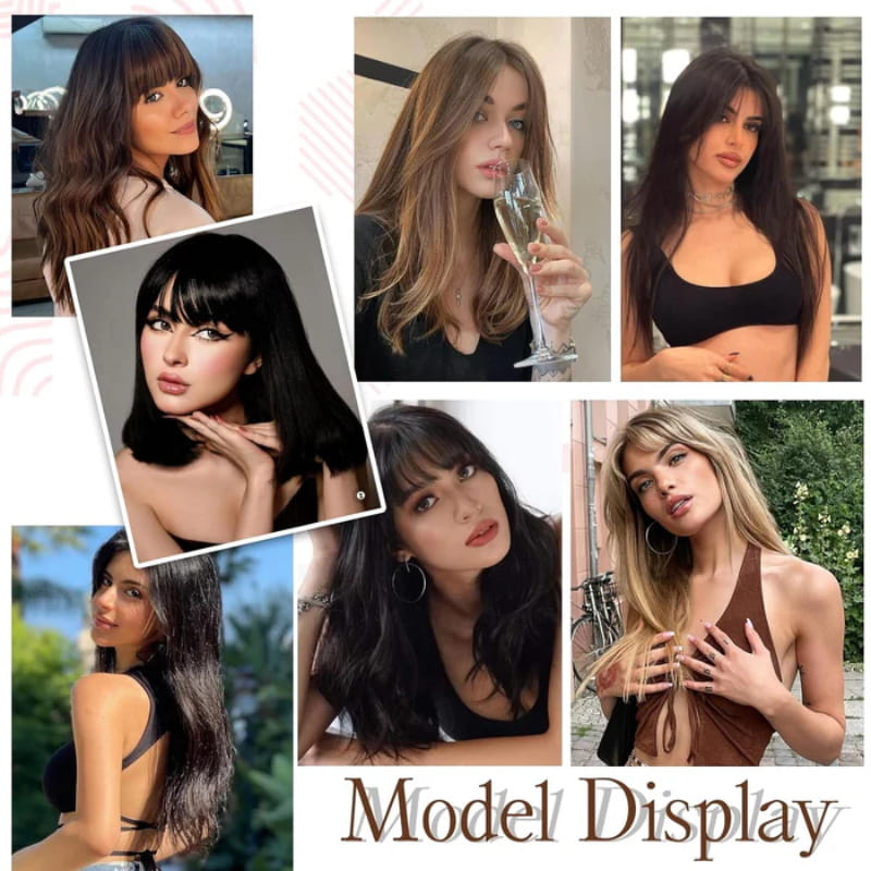 🔥Big price reduction🔥Natural Hair Toppers with Bangs for Women🛒