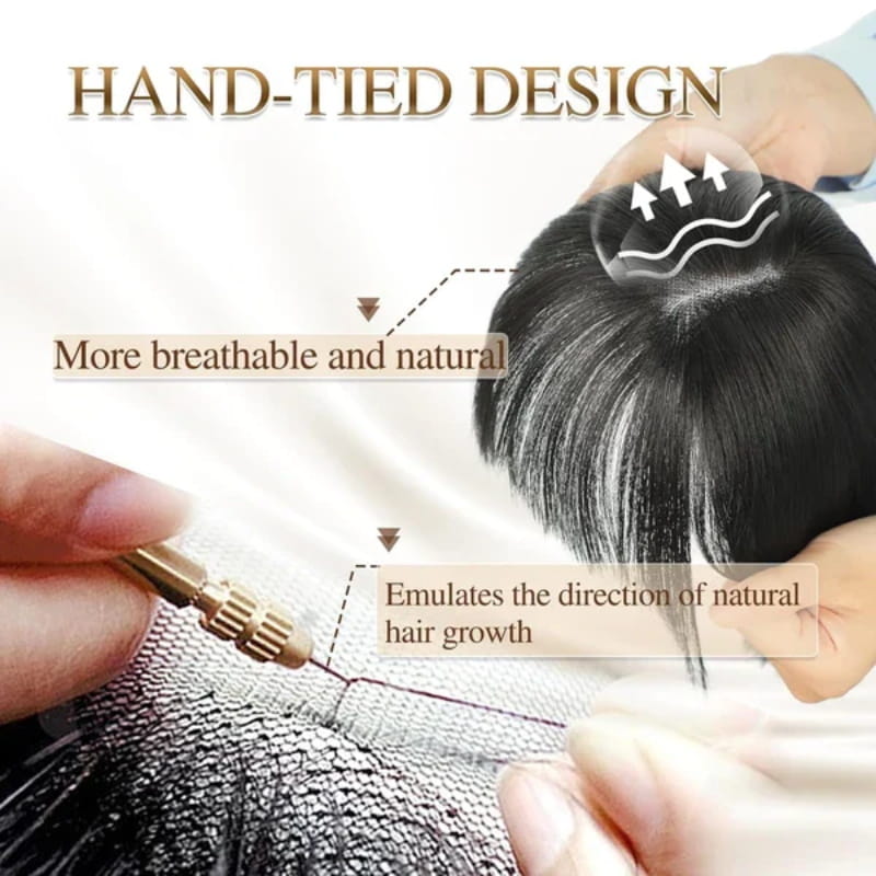 🔥Big price reduction🔥Natural Hair Toppers with Bangs for Women🛒