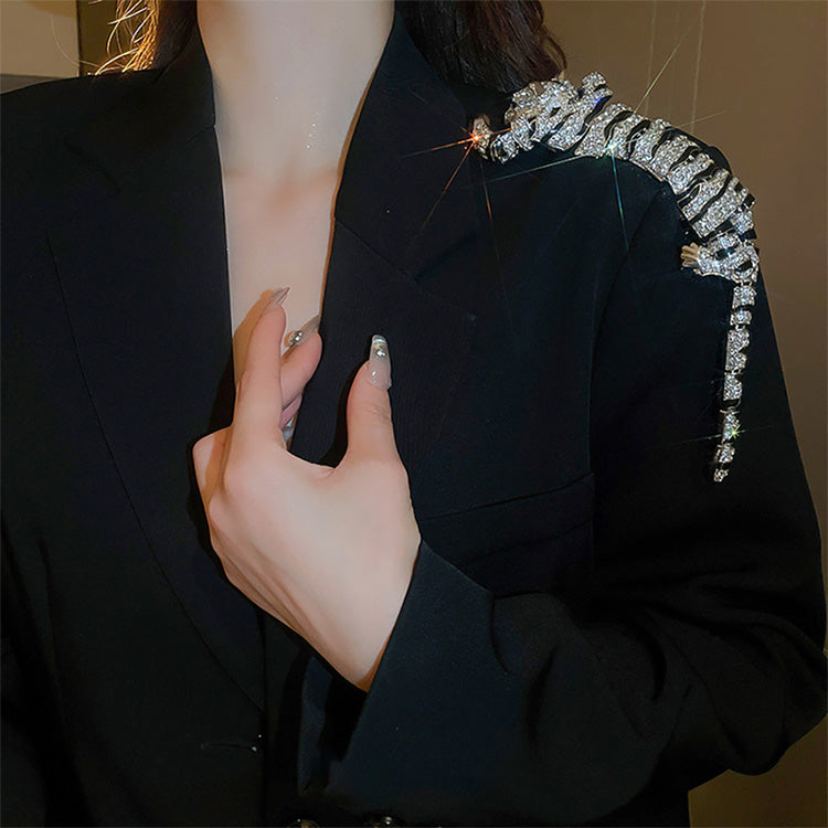 Luxurious Sparkling Tiger Brooch