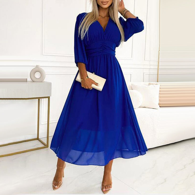 💖Limited Time Sale 49% OFF💖Women's V-neck Lightweight Chiffon Dresses