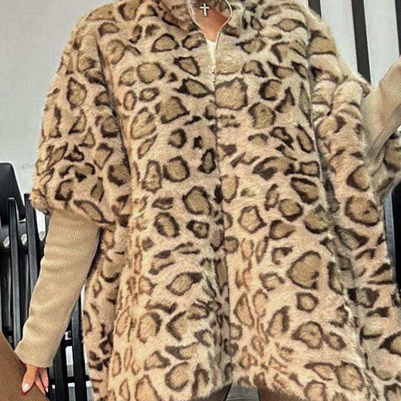 🎅Xmas Sales - 60% OFF🎄Women's Leopard Print Faux Fur Jacket