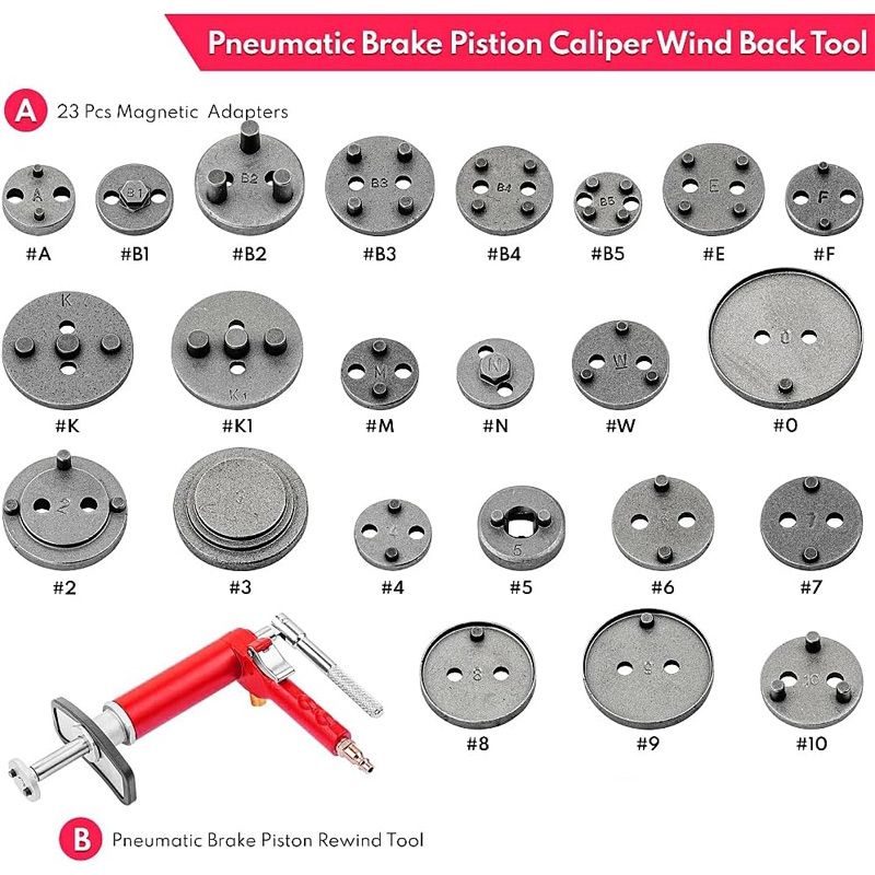 🧰Free shipping✅24pcs Pneumatic Brake Caliper Compression Tool