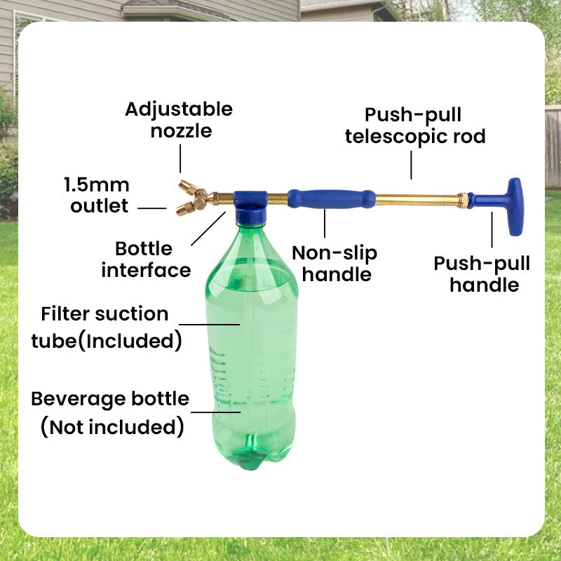 🔥Spring Arrival Hot Sale - 49% OFF🔥 Double-ended Copper Rod Reciprocating Air Pressure Manual Spray Gun for Watering Flowers