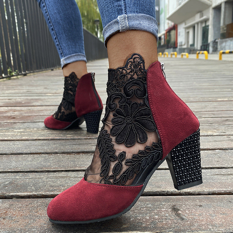 💖Limited Sale 50% OFF💖Women's Summer Elegant Lace High Heels