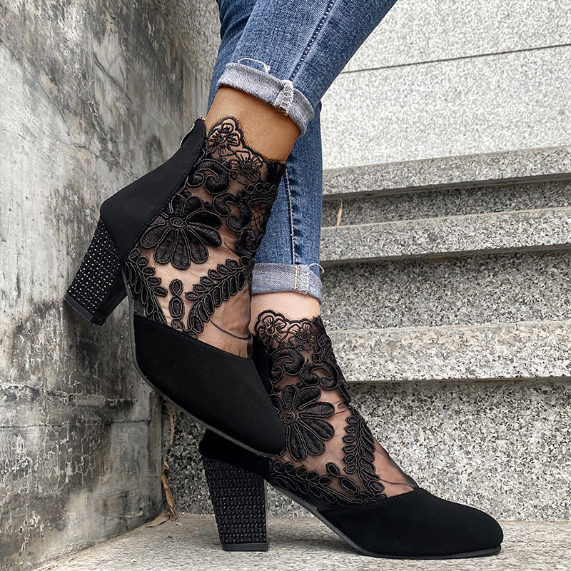 💖Limited Sale 50% OFF💖Women's Summer Elegant Lace High Heels