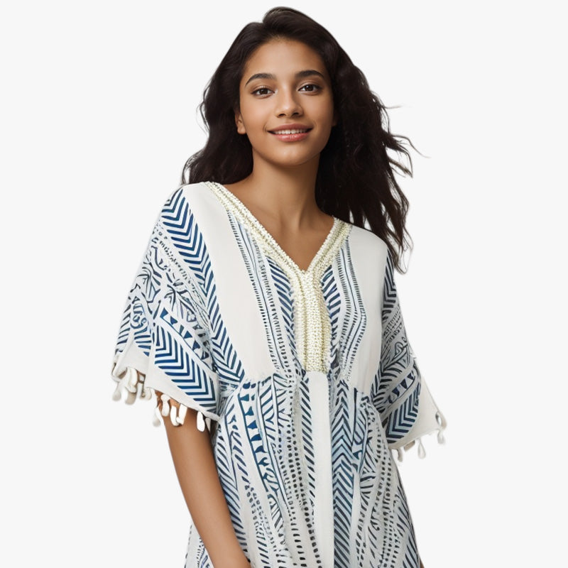 💃Big price reduction! 💝2025 Ethnic New Style Casual printed V-neck dress