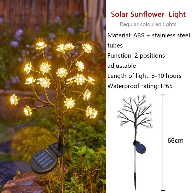 🔥LIMITED SALE 50% OFF🔥Outdoor Waterproof Cherry Blossom Multicolor Solar Garden Lights