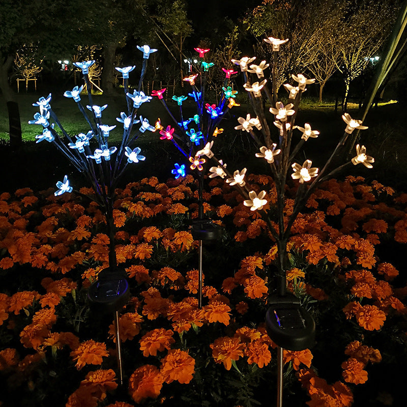 🔥LIMITED SALE 50% OFF🔥Outdoor Waterproof Cherry Blossom Multicolor Solar Garden Lights