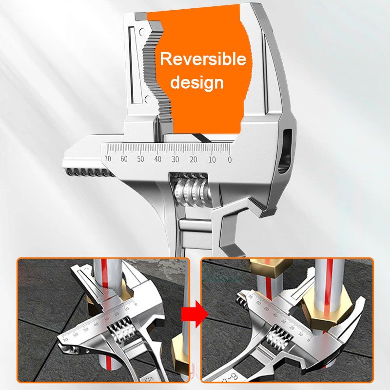 Reversible Sink Wrench With 6-68mm Jaw Opening