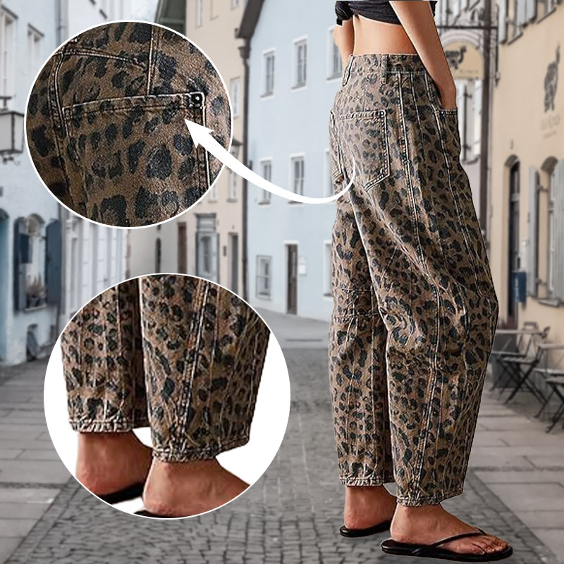 👖✨Spring Specials✨Casual Loose Leopard Print Pants with Pockets