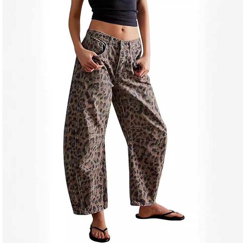 👖✨Spring Specials✨Casual Loose Leopard Print Pants with Pockets