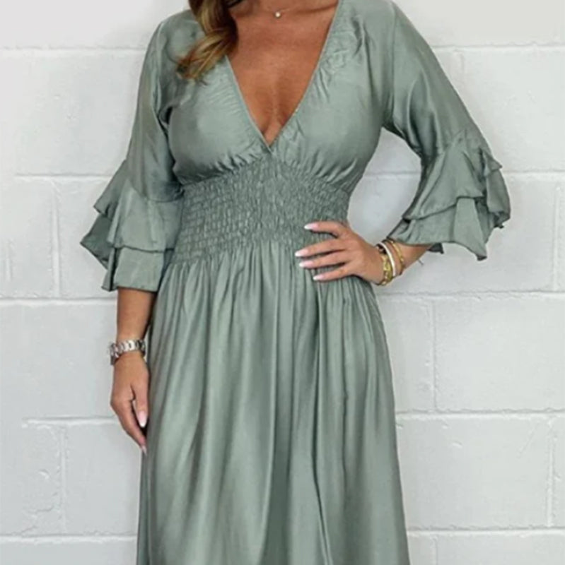 💕Spring New💕Women's Flowy Ruffle High Waist Dress