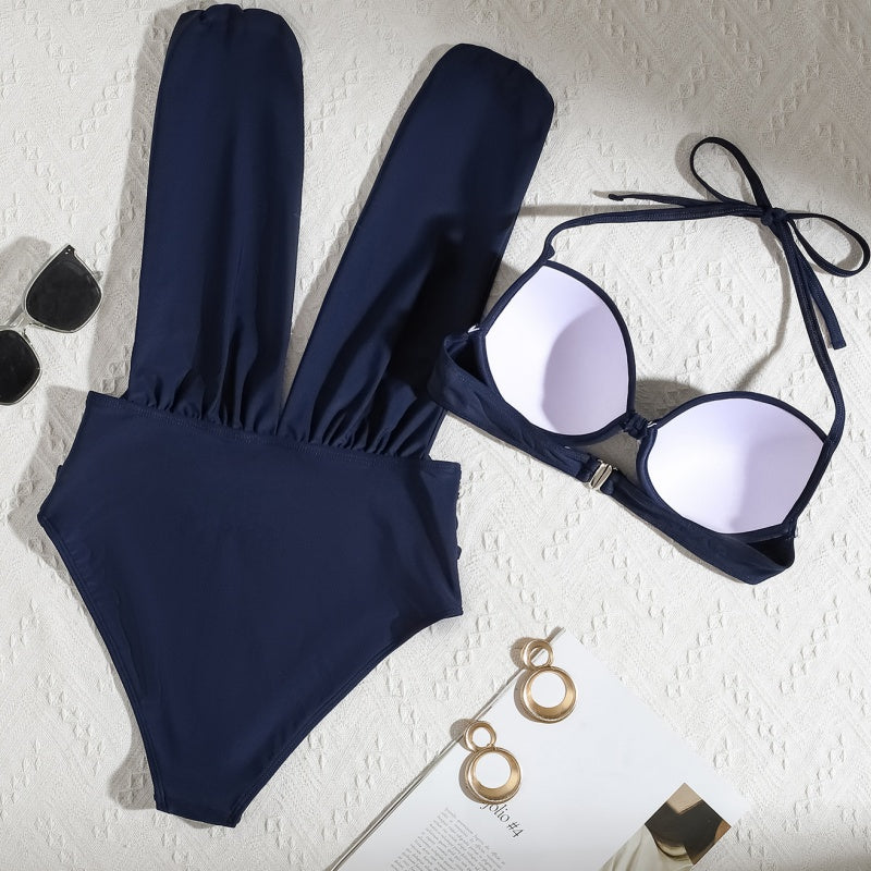 🏖️Last Day Special Sale 49% OFF🩱Summer Explosion Women's Tie Solid Color Swimsuit 2-PCS Set