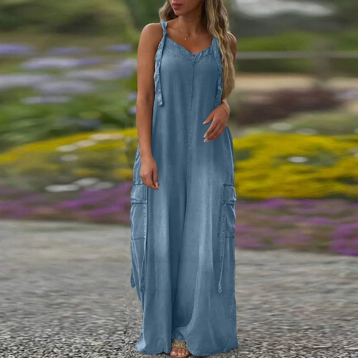 💕Limited Sale 50% OFF💕Women's Loose Wide-Leg Jumpsuit with Pockets