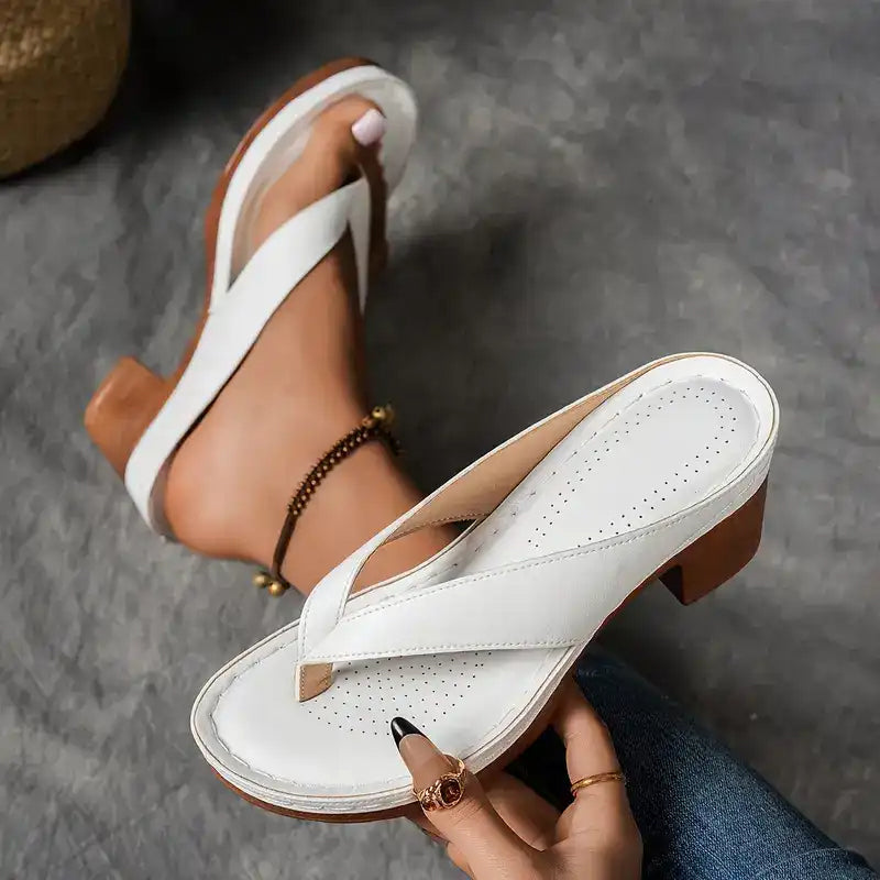💕Limited Sale 50% OFF💕Women’s Summer Chunky Heel Flip Flops