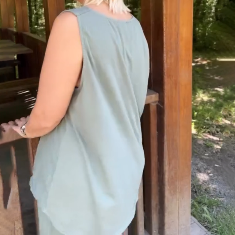 🏖️🎊Summer Specials🌴Women's Casual V-Neck Sleeveless Top & Shorts Set