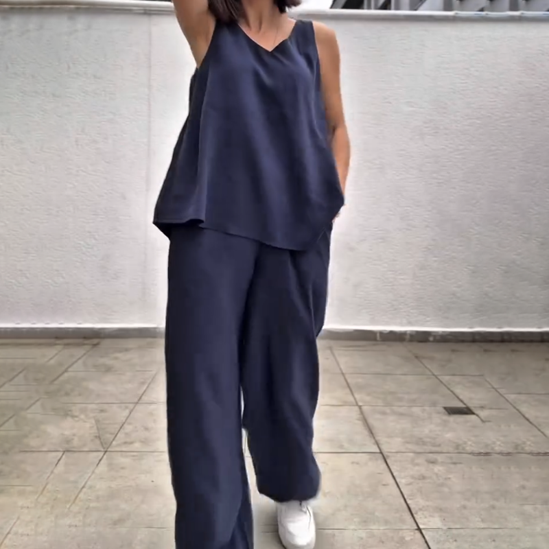 💗Summer Specials✨Women’s Sleeveless Top & Wide-Leg Pants Set