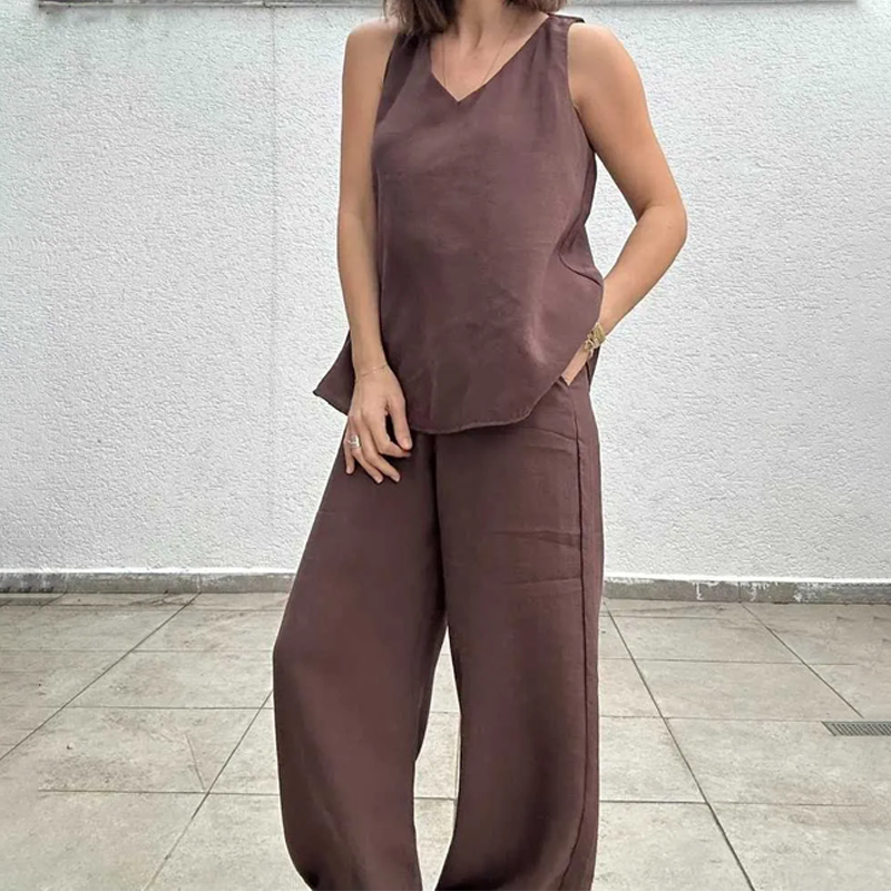 💗Summer Specials✨Women’s Sleeveless Top & Wide-Leg Pants Set