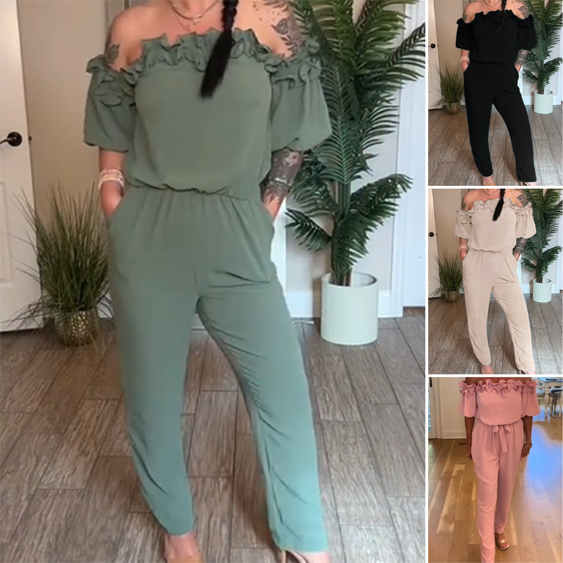 🔥Hot Sale 50% korting🔥Off-the-shoulder jumpsuit met ruches