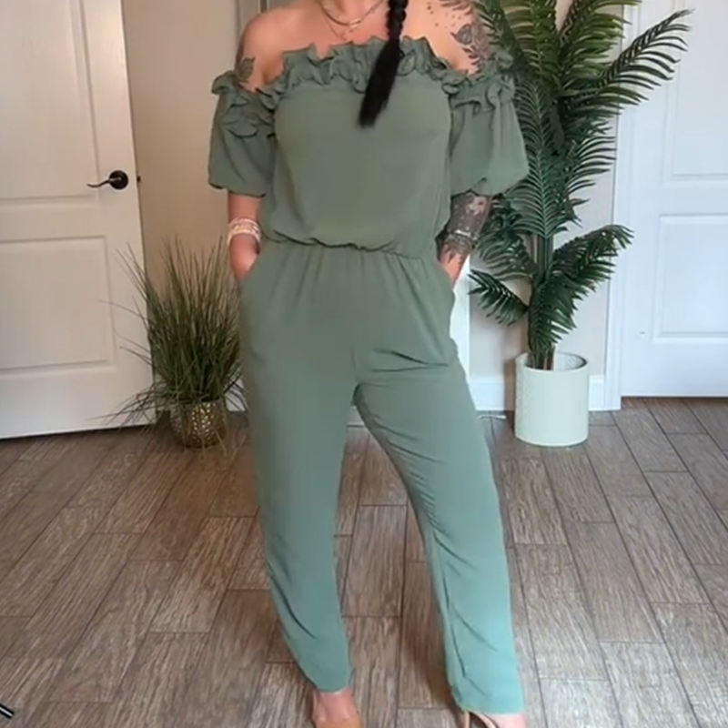 🔥Hot Sale 50% korting🔥Off-the-shoulder jumpsuit met ruches