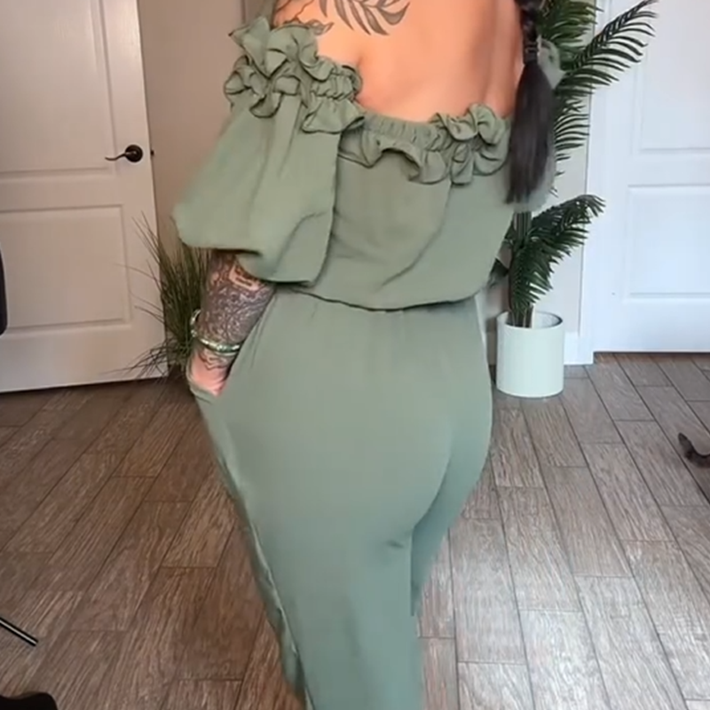 🔥Hot Sale 50% korting🔥Off-the-shoulder jumpsuit met ruches