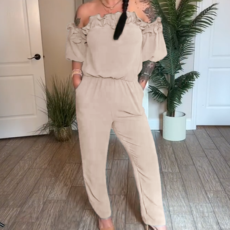 🔥Hot Sale 50% korting🔥Off-the-shoulder jumpsuit met ruches
