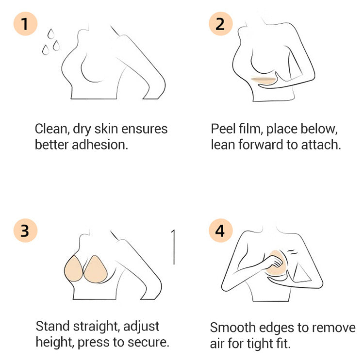 š§Waterdrop Shape Lift Bra | Seamless Silicone Adhesive for Plus Size Support, Strapless Dress Wear