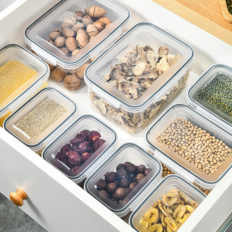 🔥🔥Household transparent plastic food storage box-Including drain basket💧