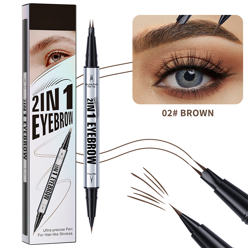 2-in-1 Waterproof Eyebrow Pen