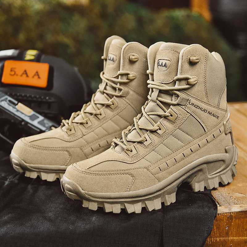 Men's Waterproof Outdoor Anti-Puncture Work Combat Boots Army Boots (Durability Upgrade) EU