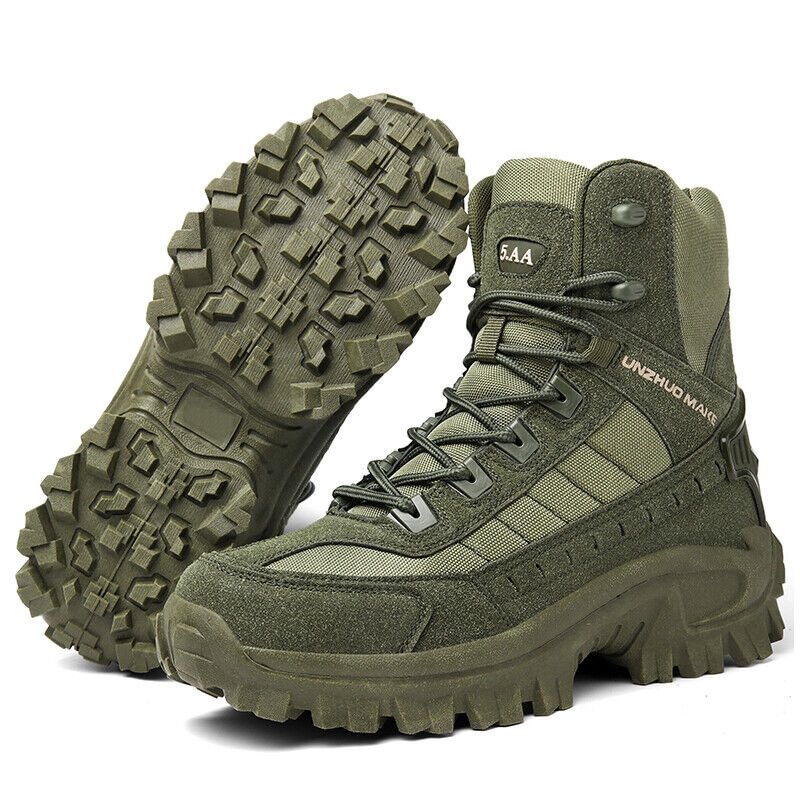 Men's Waterproof Outdoor Anti-Puncture Work Combat Boots Army Boots (Durability Upgrade) EU