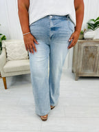 ⏰Hot Sales - 50% OFF👖High Rise Vintage Wash Tummy Control Top Straight Leg Jeans