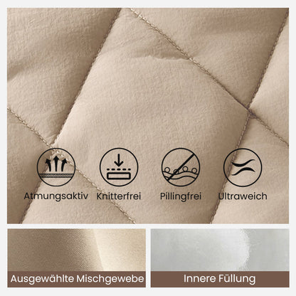 📣2025 neue limitierte Auflage 50 % Rabatt🔥Gestrickte Patchwork-Pufferjacke für Damen