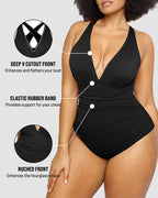 🔥Last Day Special Price ￡12.98!!💥-👙Smart Sculpt Plunge Swimsuit Flatter Your Figure