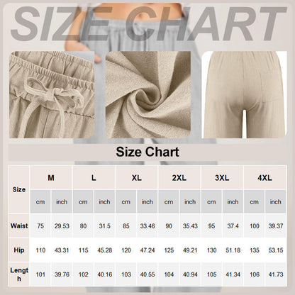 🔥2025 NEW SALES - 50% OFF🔥Women's Summer Cotton Linen Wide Leg Pants