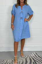 🔥Summer Promotion 50% OFF 🔥Button Up Tunic Dress