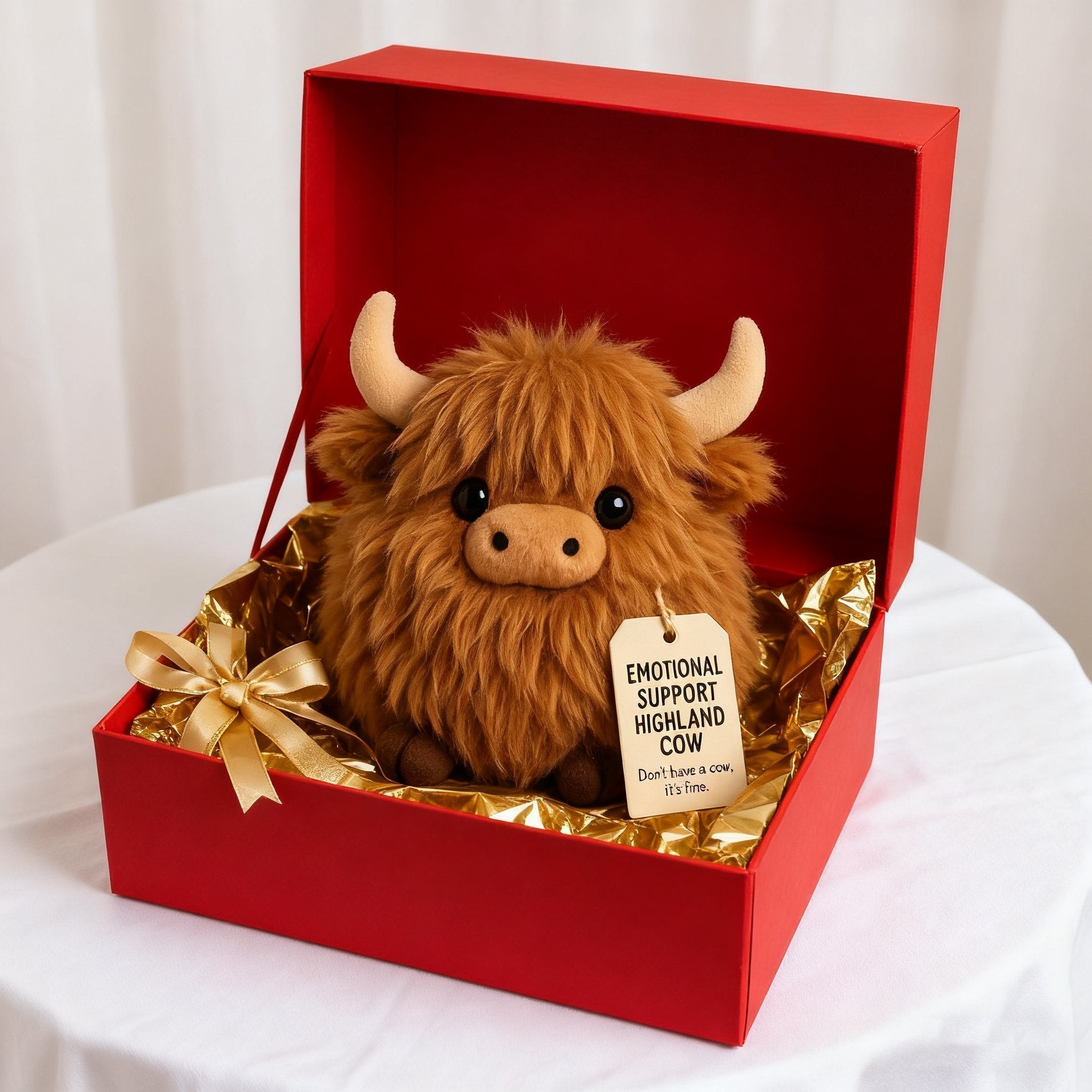 🎅Weihnachtsvorverkauf 50 % RABATT🎁Plüschtier Highland Cow zur emotionalen Unterstützung🎉