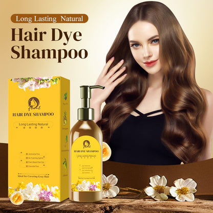 🎁Limited-time gift🎁Long Lasting Natural Hair Dye Shampoo🧴 | UV Protection + Color Lock | Gradual Gray Coverage