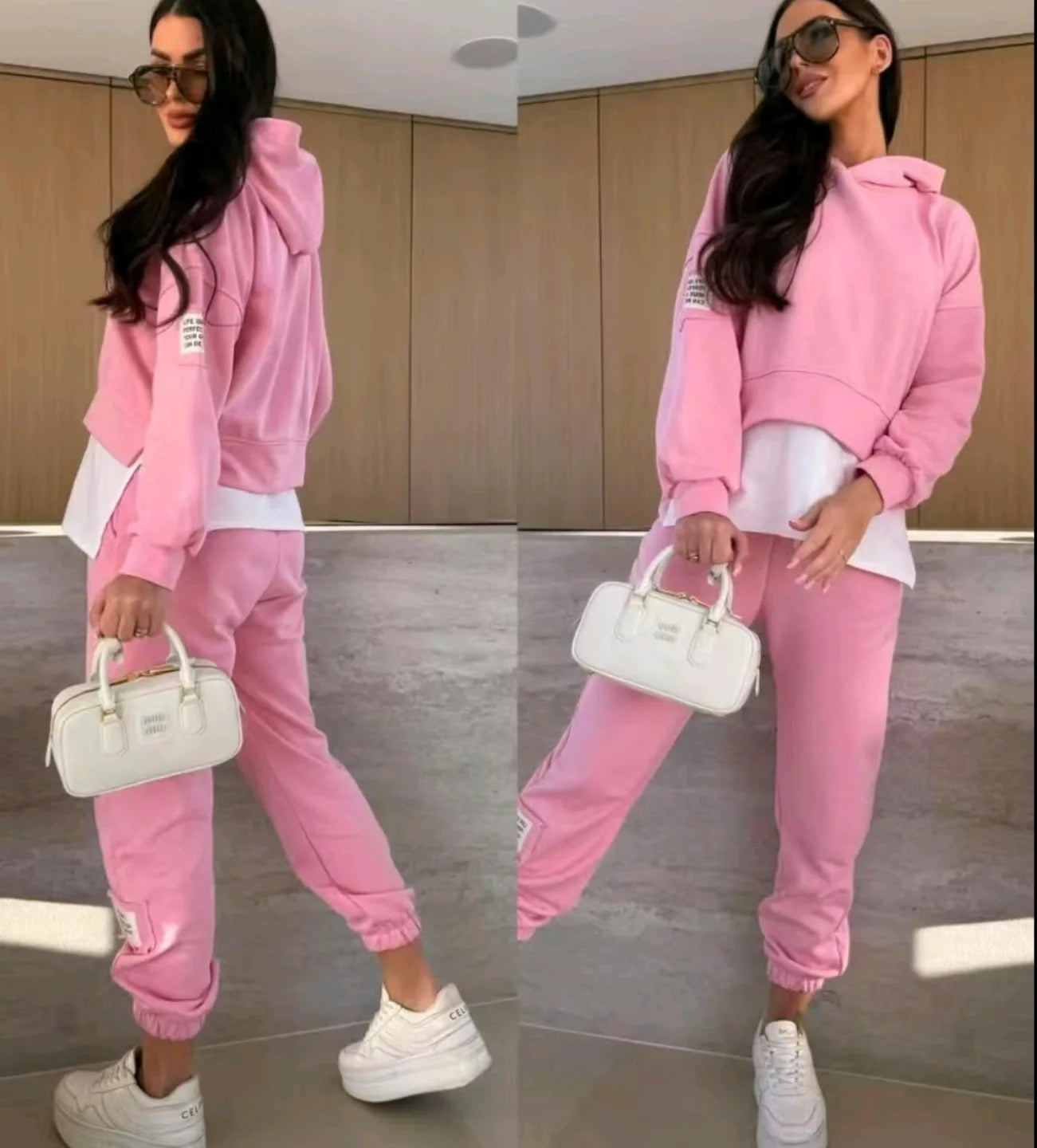 🌸Spring Specials🌸 Women's Hooded Patchwork Casual Sweatshirt Suit