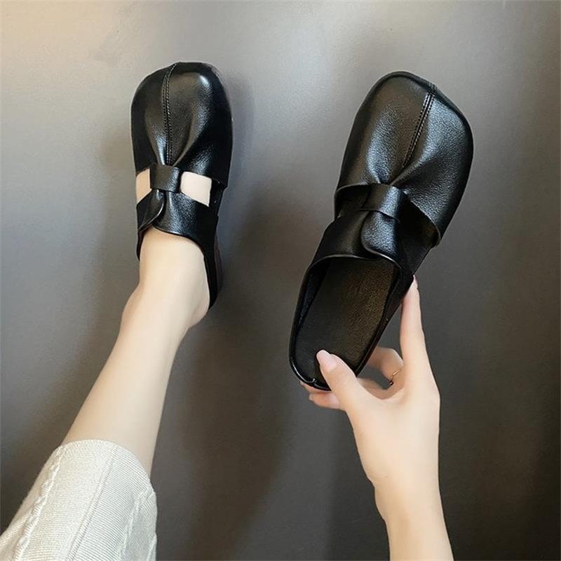 🔥Hot Sale 50% Off🔥Plus-size Cut-Out Design Flat Mules
