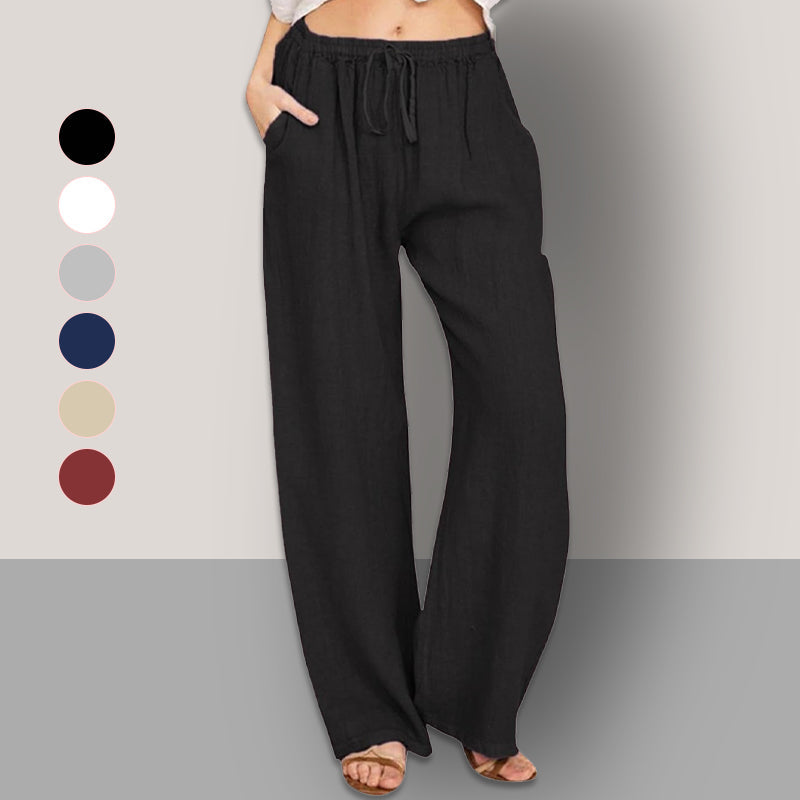 🔥2025 NEW SALES - 50% OFF🔥Women's Summer Cotton Linen Wide Leg Pants