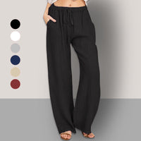 🔥2025 NEW SALES - 50% OFF🔥Women's Summer Cotton Linen Wide Leg Pants