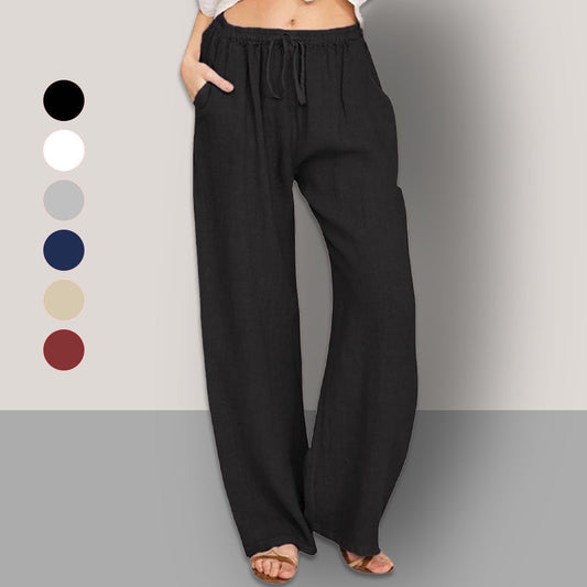 🔥2025 NEW SALES - 50% OFF🔥Women's Summer Cotton Linen Wide Leg Pants