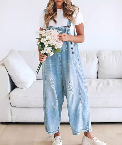 🛑50% OFF NOW! Adorable Button Jumpsuit & Denim Overalls Deal 🎉