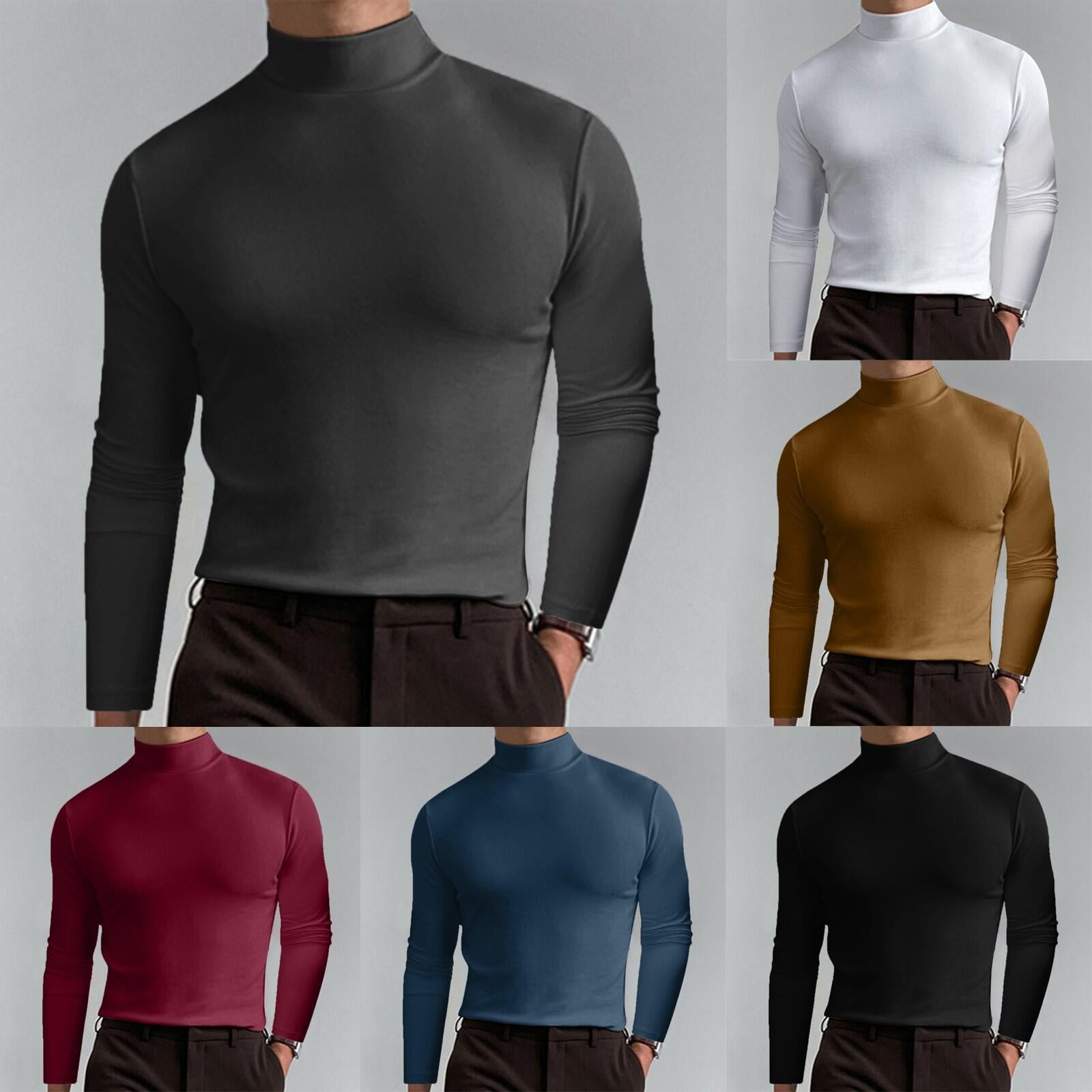 ⏳Begrenzte Zeit 52% Rabatt💥🎁【Geschenk-Empfehlung】Hochgeschlossenes Herren-T-Shirt mit langen Ärmeln und schmaler Passform