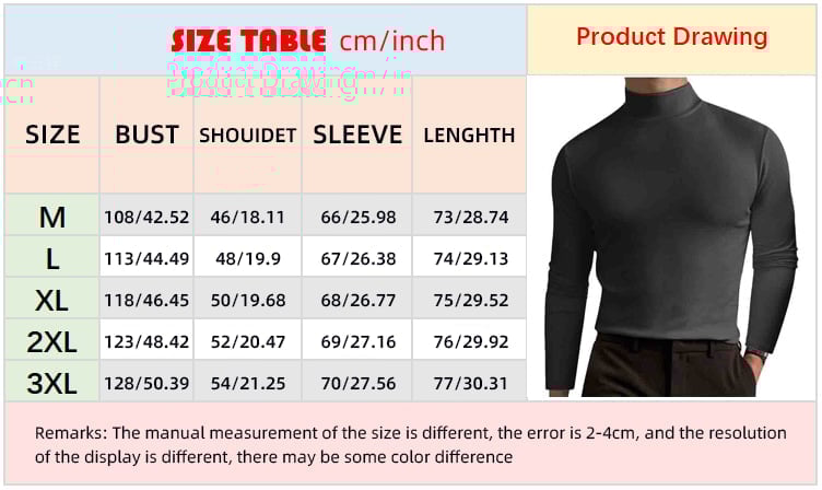 ⏳Begrenzte Zeit 52% Rabatt💥🎁【Geschenk-Empfehlung】Hochgeschlossenes Herren-T-Shirt mit langen Ärmeln und schmaler Passform